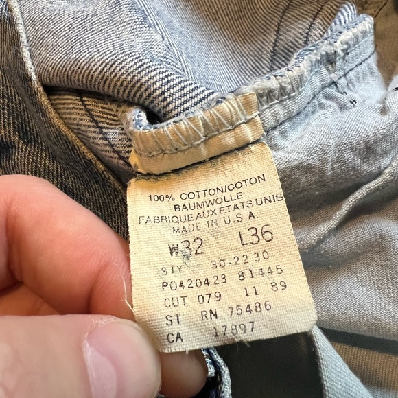 Vintage 1989 GAP Men’s Jeans W32 L36 Straight Leg Made in USA 100% Cotton - Picture 4 of 9